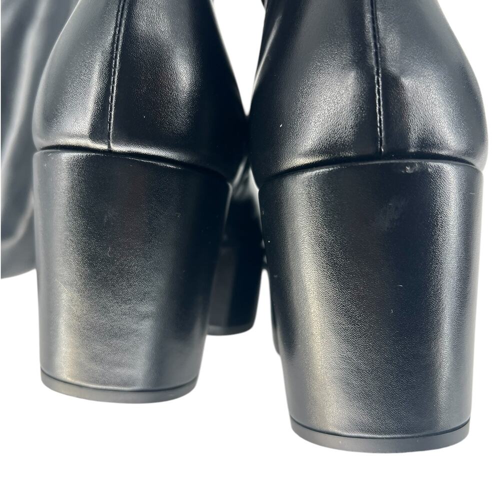 Prada Black Stretch Napa Over-the Knee Platform Boots - Picture 12 of 16